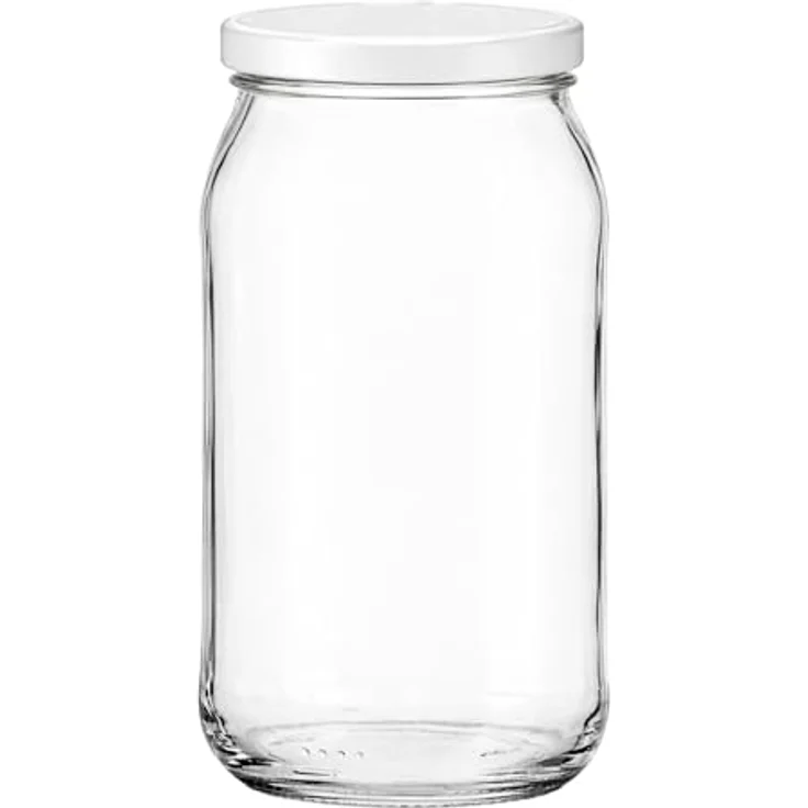 hocz 100x Einmachgläser 900 ml | mit Deckel Weiß TO 82 | leere Gläser mit Schraubdeckel zum befüllen | Sturzgläser, Schraubgläser, Marmeladengläser Set | 100 Stück – Bild 4