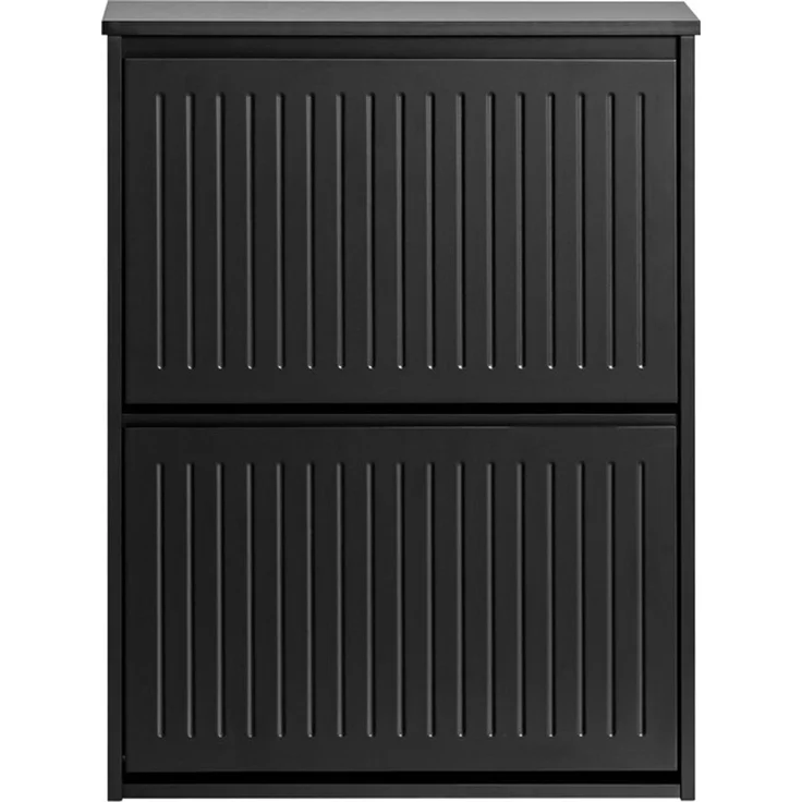 SoBuy FSR165-K-SCH Schuhschrank, MDF, Lackiert, Schwarz, 61 x 81 x 26 cm – Bild 1