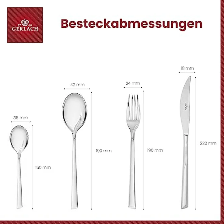 Mondeks Besteckset für den Tisch Flame 24-tlg. – Bild 4
