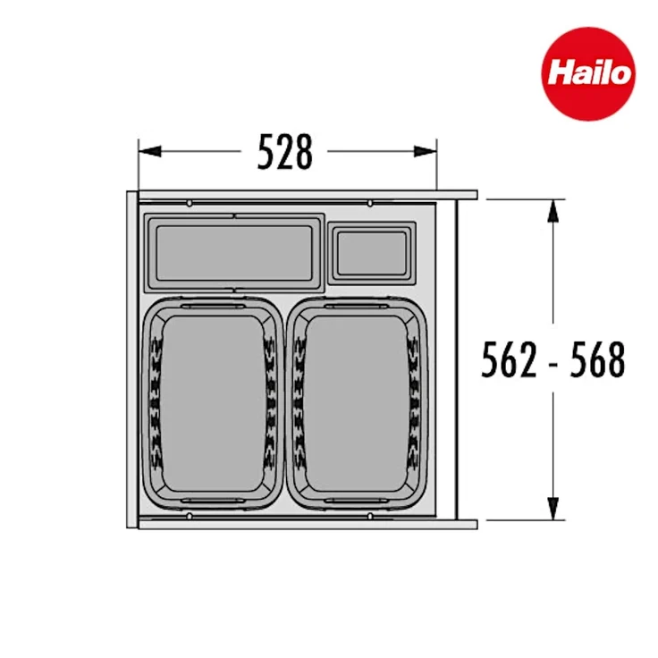 Hailo Wäschesammler 3270831 Laundry Carrier 60 LC Slide SC 80 Liter – Bild 5