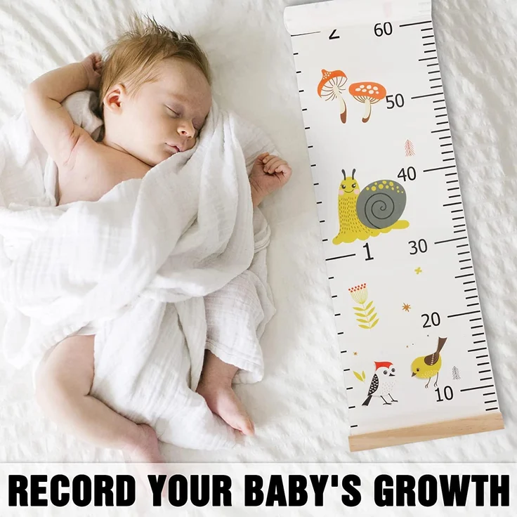 IWILCS Wachstum Messlatte, Höhe Wachstum Diagramm, Baby Messlatte Höhe Diagramm, mit Cartoon Fox Pattern für Schlafzimmer Kinderzimmer-Wanddekorationen(200cm *20cm) – Bild 4