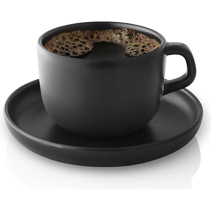 EvaSolo Nordic Kitchen Tasse mit Untertasse schwarz
