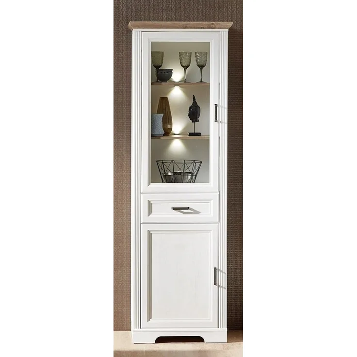 Innostyle 'JASMIN' Vitrine mit Beleuchtung, 1-türig, 66 x 204 x 42 cm