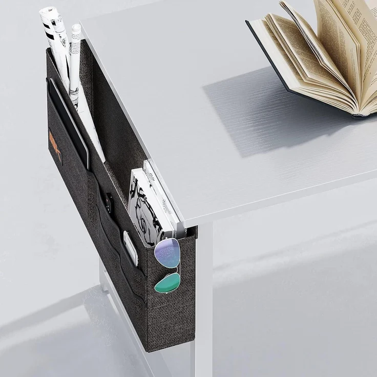 ODK Klein Schreibtisch Weiß 100×48cm Computertisch mit Aufbewahrungstasche – Bild 8