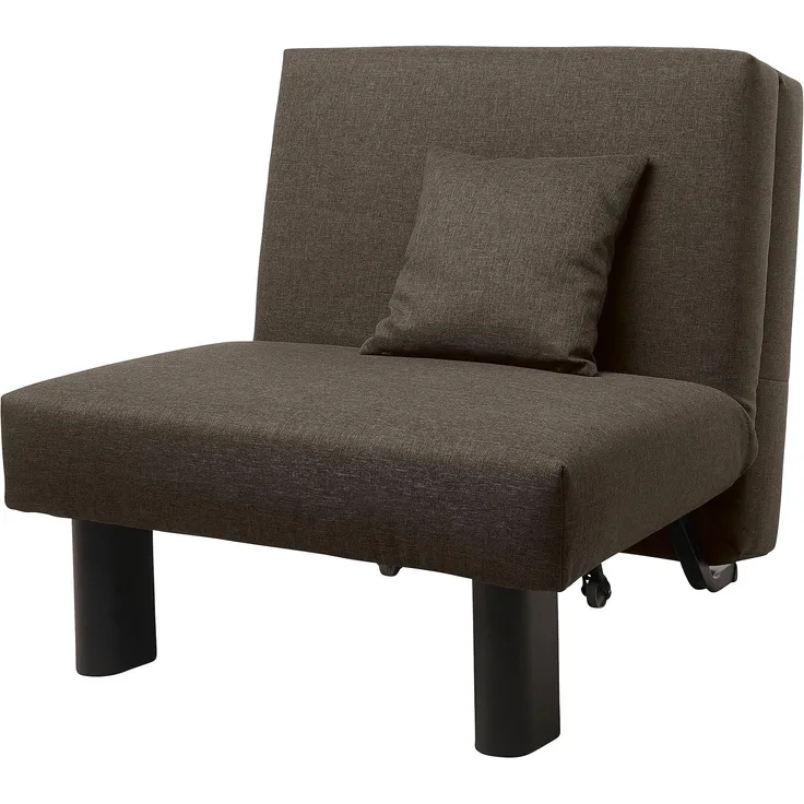 Faltsessel Kalomira Bezug Flachgewebe Metall schwarz / braun 21487