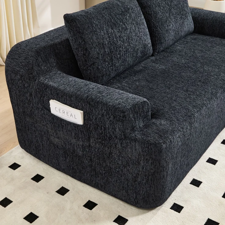 ZUBALIYA SchlafSofa mit Cordbezug, mit Schaumstoffpolsterung, ohne aufwendige Montage, für Wohnzimmer und Apartments – Bild 10