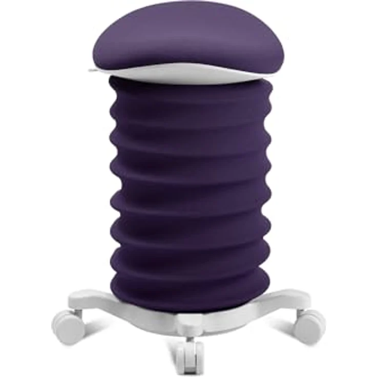 TOPSTAR Sitness 4D mit Rollen AGR-Zertifiziert Dynamischer Sitzhocker Papyrus - dunkelviolett, ergonomischer Bürohocker - höhenverstellbar - stärkt den Rücken - entlastet die Bandscheiben – Bild 3