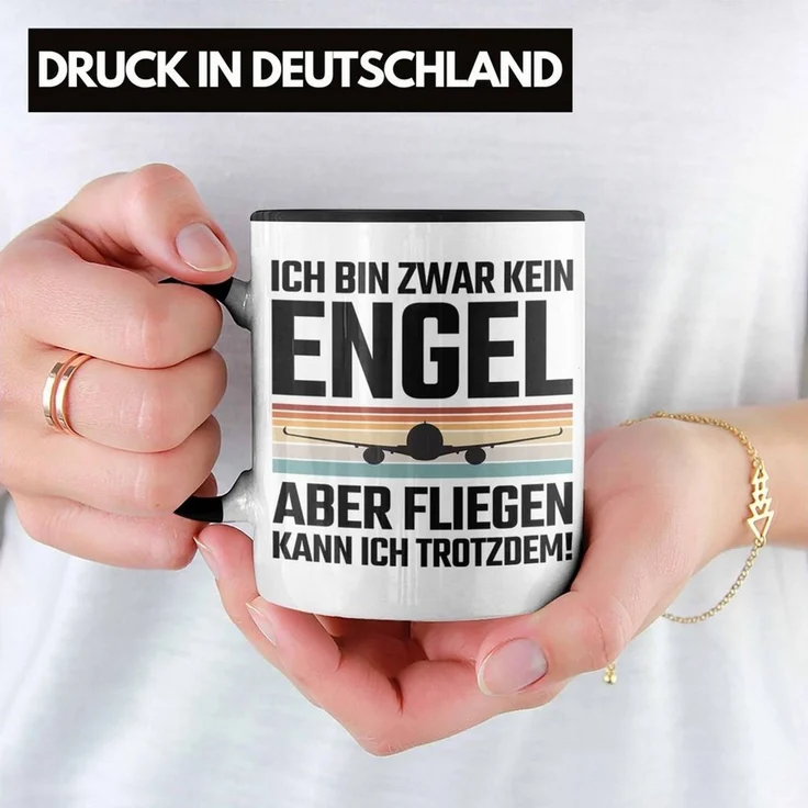 Trendation Tasse Trendation - Pilot Geschenk Tasse Flugzeug Fliegen Geschenkidee Pilote – Bild 2