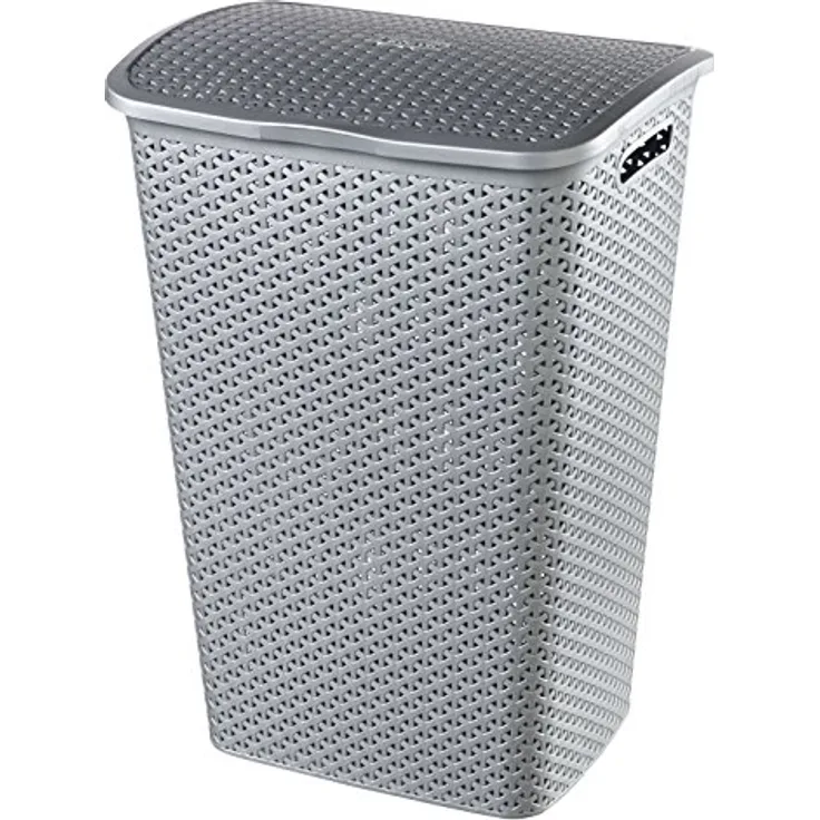 CURVER My Style 55L Wäschebox, Plastik, Silber, 42. 8 x 33 x 60. 4 cm