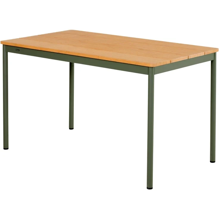 Brafab Gartenesstisch Nox, aus Aluminium und Bambus, modern, Nordic Green, 125x70 cm