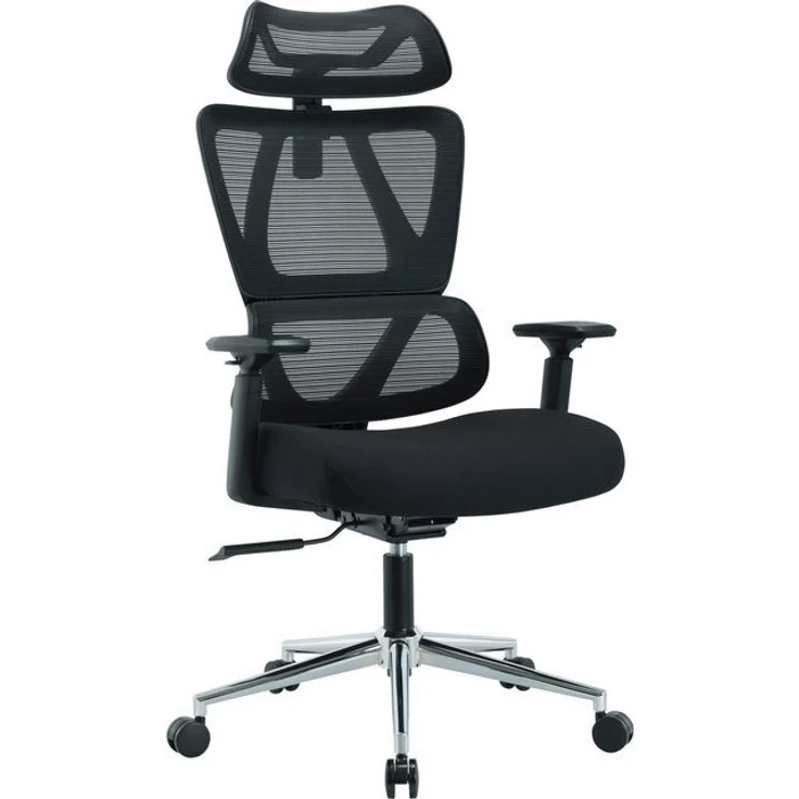 Places of Style Bürostuhl Andora, moderner ergonomischer Schreibtischstuhl, verstellbare Armlehne & Kopfstütze, Lendenwirbelstütze – Bild 4