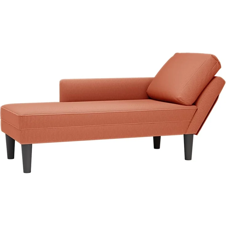 vidaXL Chaiselongue mit Kissen Rot-orange Cordstoff 4009822 – Bild 1