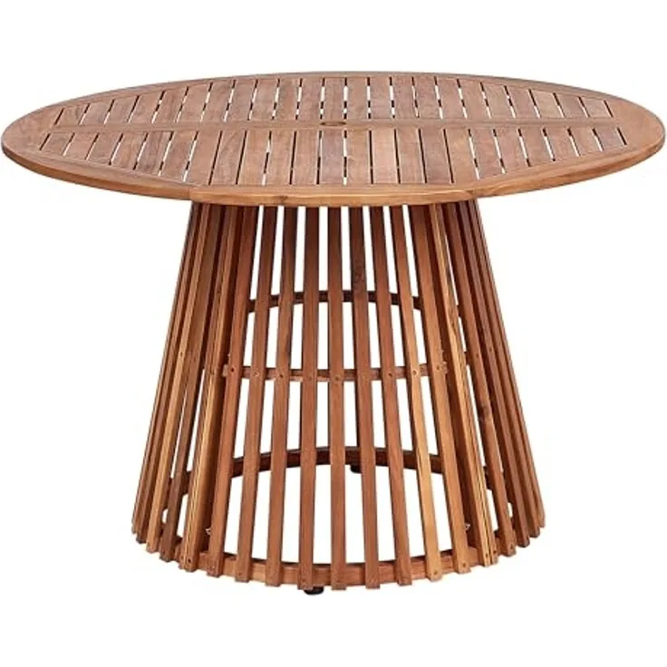 Beliani 'AGELLO' Gartentisch, Akazienholz Heller Holzfarbton