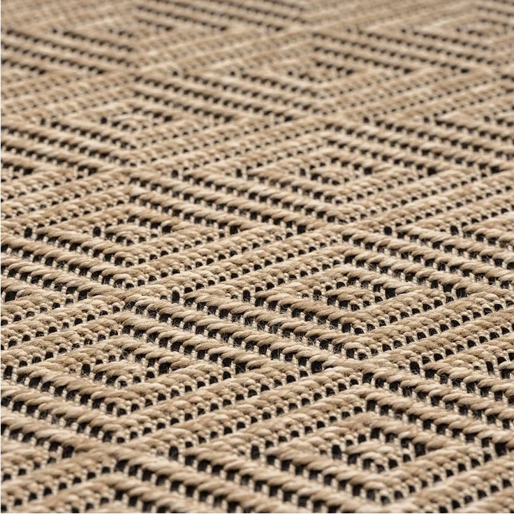 Carpetia Outdoorteppich In- & Outdoorteppich Jute-Look, rechteckig, Höhe: 5 mm, robuste Struktur wetterfest & pflegeleicht – Bild 3