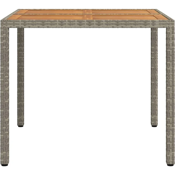 vidaXL Gartentisch Grau 90 x 90 x 75 cm Poly-Rattan 362538 – Bild 4