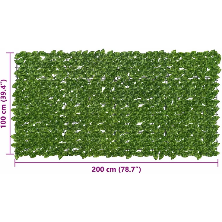 vidaXL Balkonsichtschutz mit Blättern Rechteckig 200 x 100 cm 42040642 – Bild 5