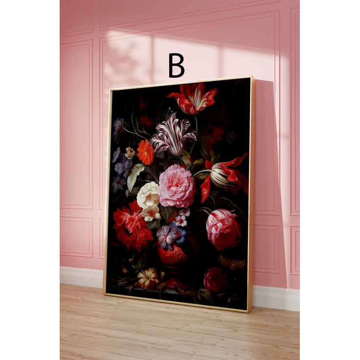 Moderne Kunst Poster · Geschenkidee · Elegante Blumenvase und Florale Wandkunst · Dekoprint ohne Rahmen - B / 70 x 100 cm