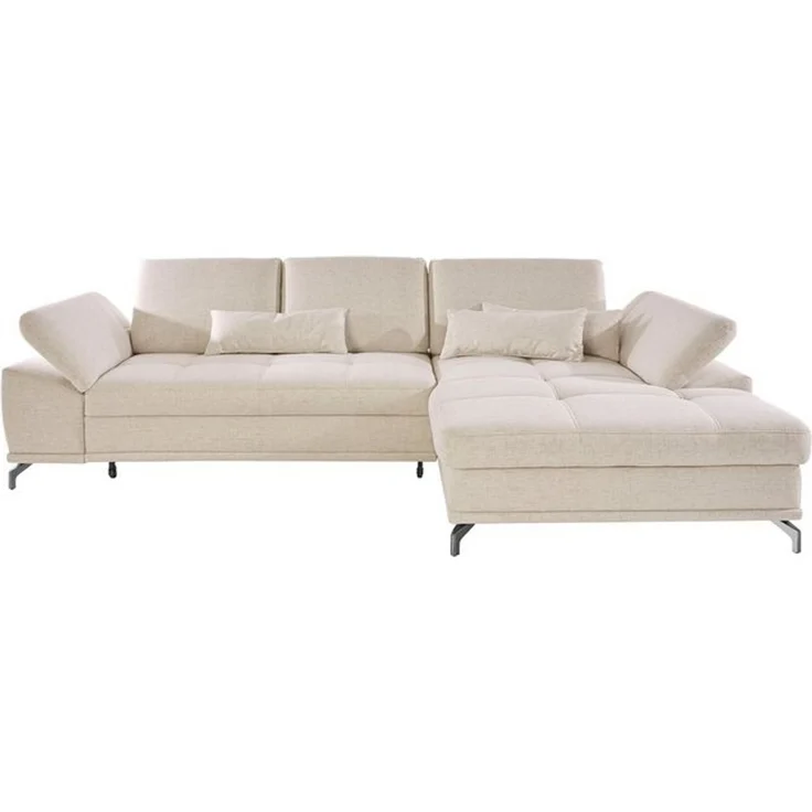 Places of Style Ecksofa Costello L-Form, mit Sitztiefenverstellung, Armteilverstellung und, 3 Nierenkissen, optional Bettfunktion und Bettkasten – Bild 4