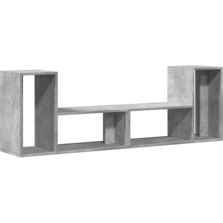 2 pcs TV-Schrank, Lowboard Betongrau 75x30x50 cm Holzwerkstoff – Bild 6
