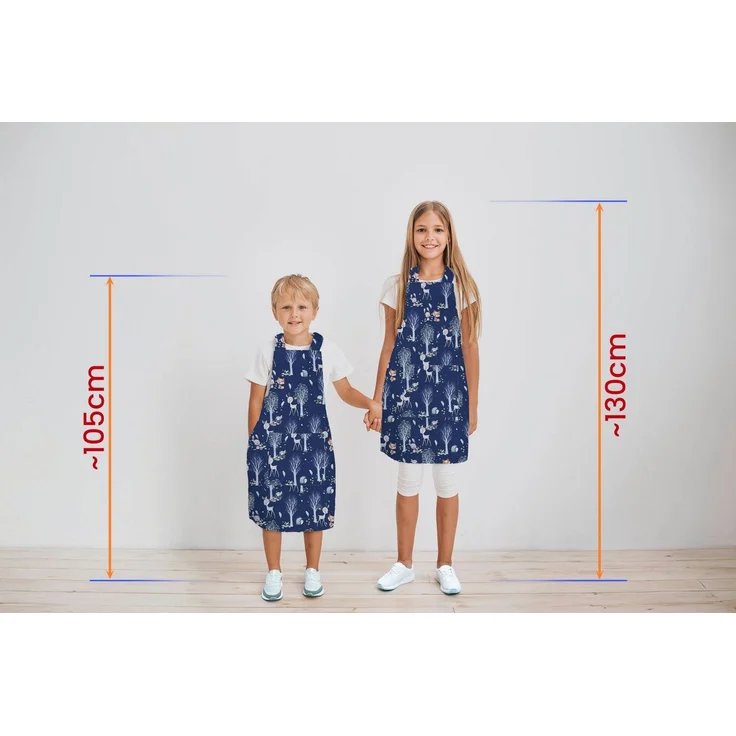 Amilian Kochschürze - Kinderschürze mit Tasche - Schürze zum Kochen, Malen, Spielen, (Backschürze für Jungen und Mädchen zum Basteln und Backen, Koch- und Malschürze), Kinder Küchenschürze aus 100% Baumwolle – Bild 3