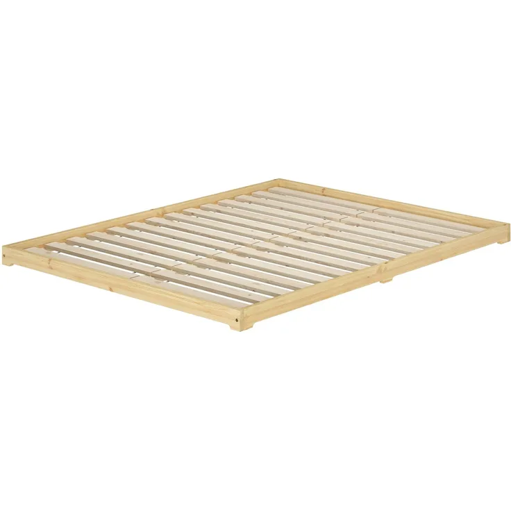 Futonbett bodenbett extra niedriges Studentenbett 160x200 Kiefer lackiert V-60. 47K-16