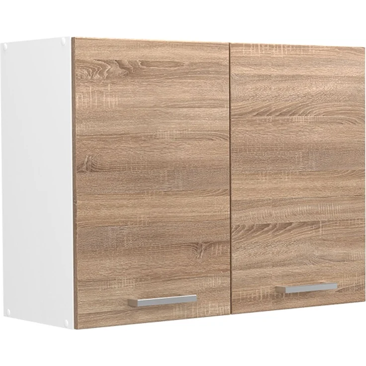Küchenglasschrank R-Line Sonoma/Weiß 80 cm Vicco – Bild 1