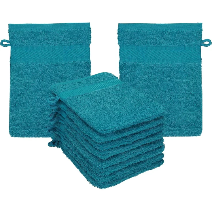 Betz Waschhandschuh 10 Stück Waschhandschuhe Palermo Frottee Größe 16x21 cm – Bild 1