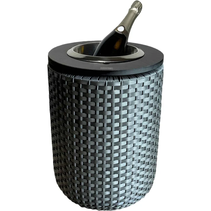 COOTAB Cooler Table LONDON 4-in-1 Loungetisch mit Edelstahl-Kühler - Anthrazit/Schwarz – Bild 1