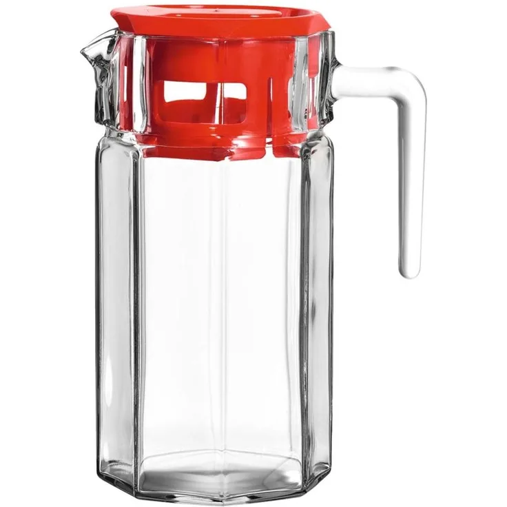 montana: :carré Krug, 6er Set, Wasserkrug, Karaffe, Wasserkaraffe, Glaskrug, Glas, 1. 2 L, 085122
