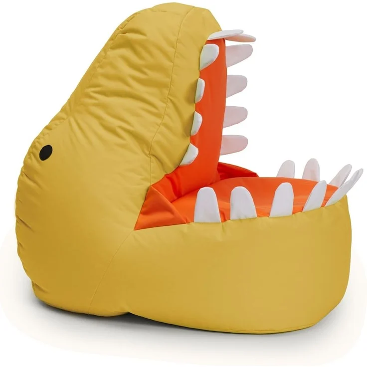 LUMALAND 'Animal Line Dino' Kindersitzsack, indoor & outdoor, Polyester senfgelb, 270 l – Bild 1