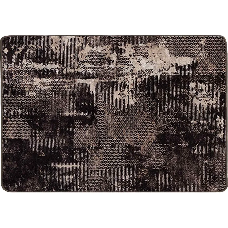 vidaXL Teppichläufer MARSA Schwarz 100x150 cm Polyester und PVC 42023381 – Bild 2