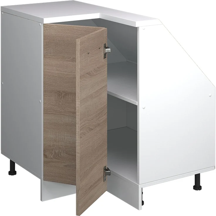 Eck-Küchenschrank für Dachschrägen R-Line Sonoma 75.6 cm mit 1 Tür Vicco – Bild 4