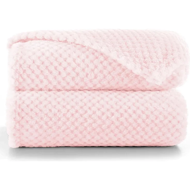 DecoKing Kuscheldecke 150x200 cm rosa Decke Microfaser Wohndecke Tagesdecke Fleece weich sanft kuschelig skandinavischer Stil pink Puder Henry