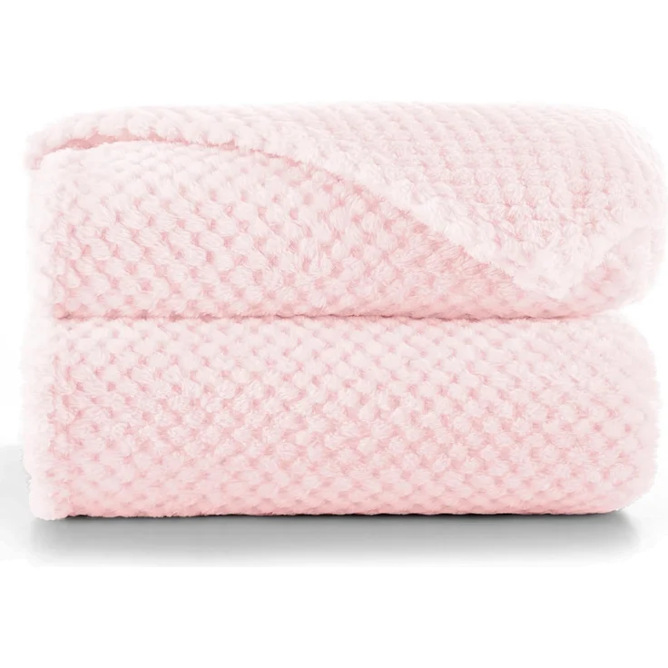 DecoKing Kuscheldecke 150x200 cm rosa Decke Microfaser Wohndecke Tagesdecke Fleece weich sanft kuschelig skandinavischer Stil pink Puder Henry