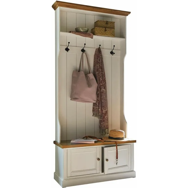 Mirabeau Kleiderständer Garderobe Colchester antikweiß/braun, none