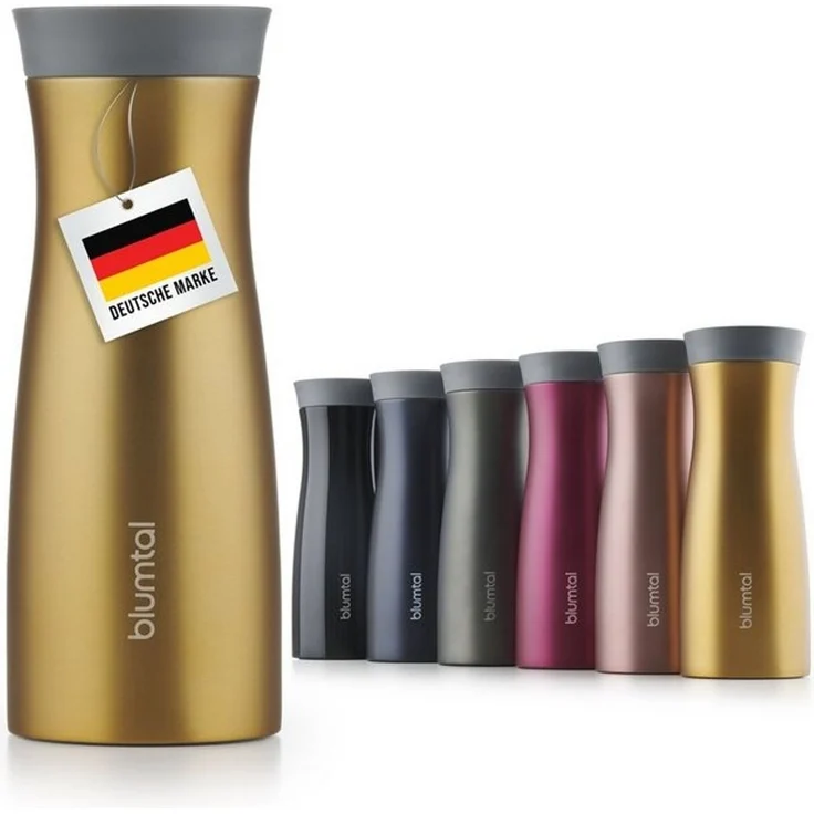 Blumtal Isolierflasche Blumtal auslaufsicherer Thermobecher London, Edelstahl Becher - 380ml – Bild 4