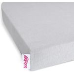 babybay Jersey Spannbetttuch Deluxe passend für Modell Boxspring XXL, zartgrau