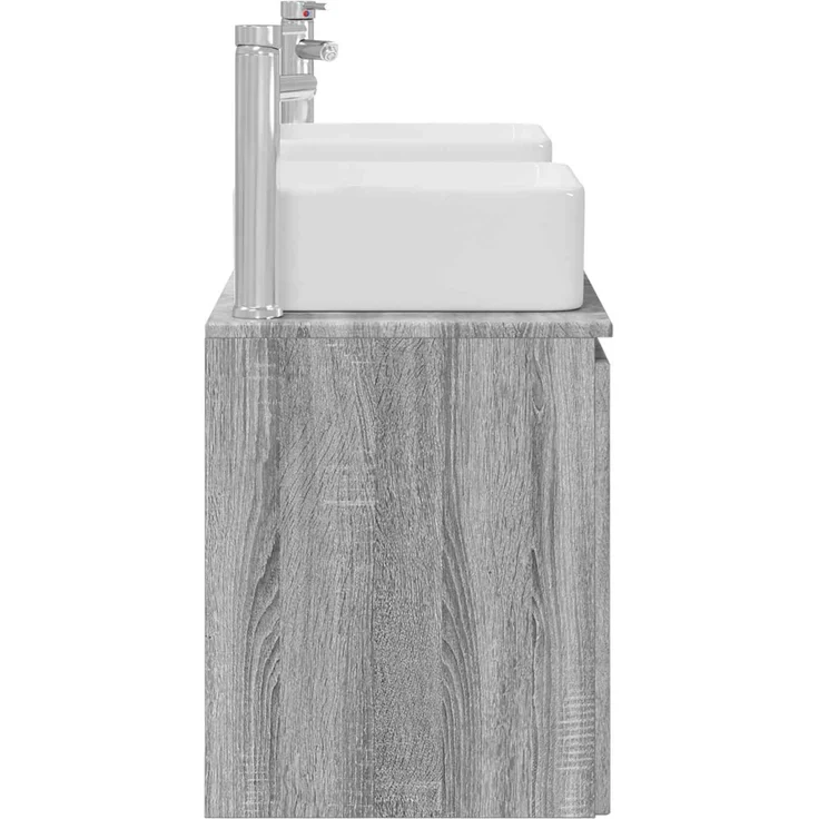 vidaXL Badezimmerschrank-Set 3 stk. Grau Sonoma 135 x 35 x 80 cm 3405663 – Bild 7
