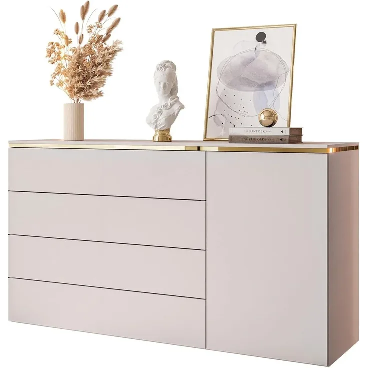 Lookway Kommode AURORA 4S1D Anrichte in KASCHMIR Schubladenschrank