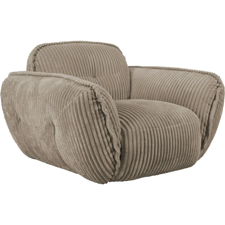 TRENDMANUFAKTUR Sessel Be Fluffy, mit Rundumbezug, moderner breiter Kedernaht, mit softem Sitzkomfort, in hochwertigem Breitcord mit weicher Haptik – Bild 4