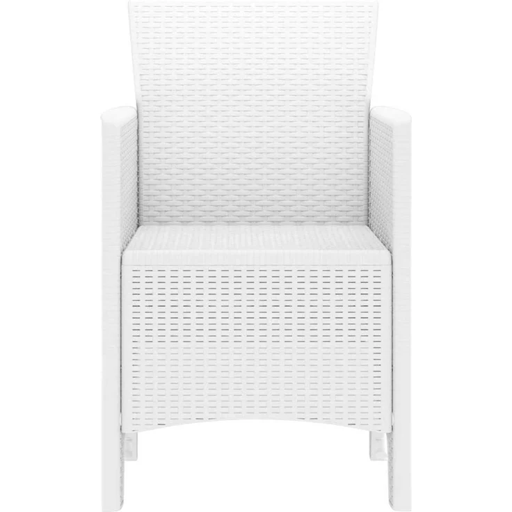 vidaXL Gartenstuhl mit Kissen 2 pcs Weiß 53 x 49 x 85 cm Polypropylen 847458 – Bild 6