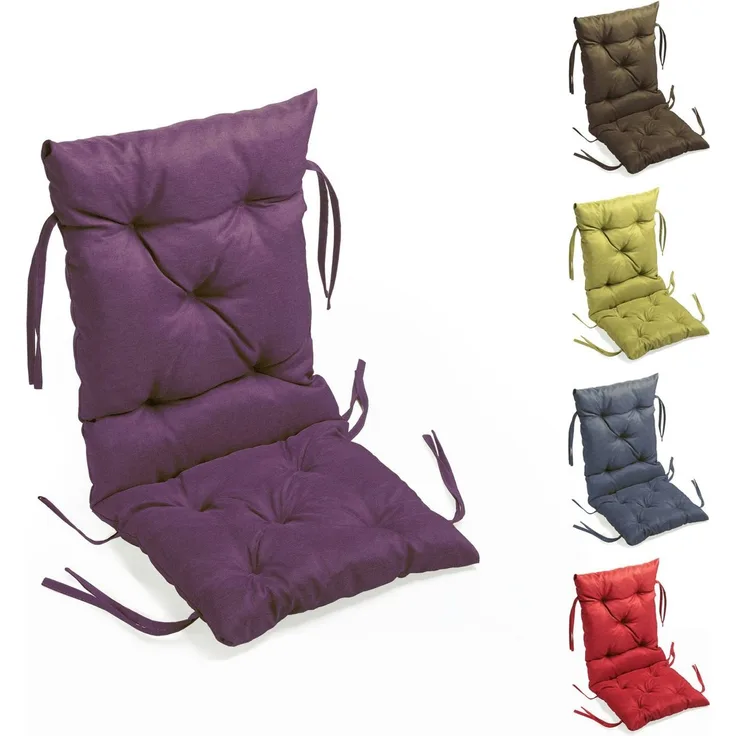 sunnypillow Bankauflage Bankauflage Stuhlkissen viele Farben und Größen zur Auswahl, 40 cm x 40 cm x 40 cm violett