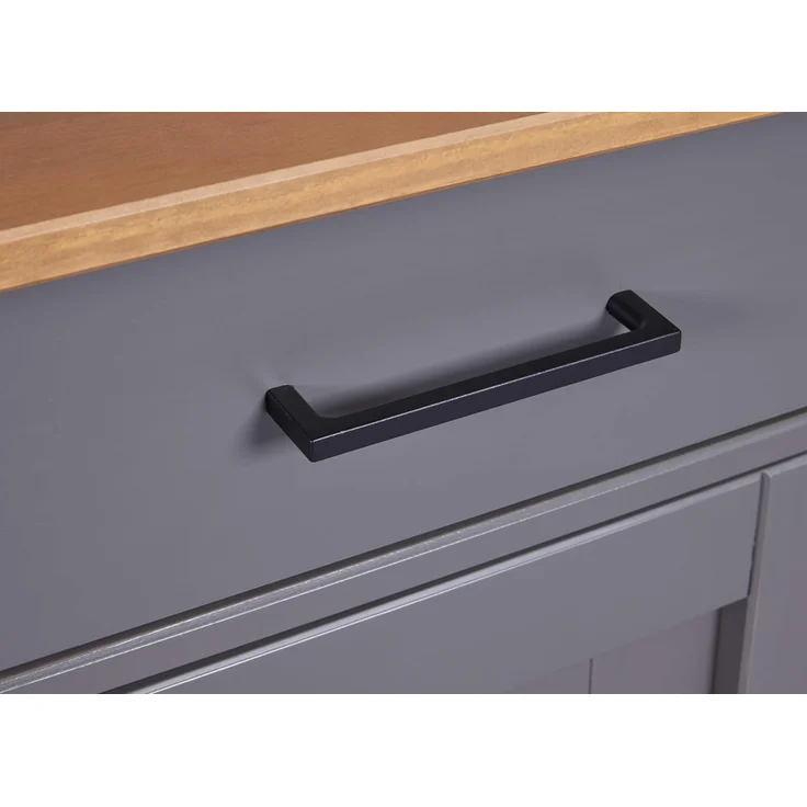 Inter Link – Kommode – Anrichte - Buffet – Sideboard – Kiefer massivholz – FSC - 3 Türen – 3 Schubladen – Landhausstil – Forenzo - Zandiara 3T3Sgrau - Grau/Oak colori – Bild 5