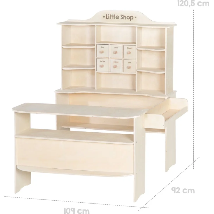 roba Kaufladen - 6 Schubladen - Theke - Seitentheke - Holz natur – Bild 4