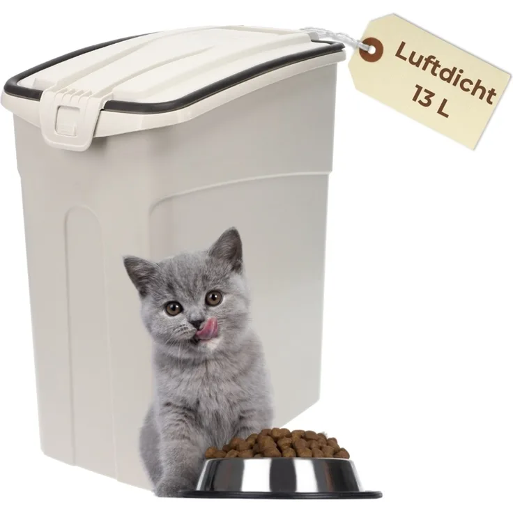 Futtertonne Luftdicht mit Deckel Futtertonne Hund Katze Hundefutter Aufbewahrung Trockenfutter Aufbewahrung Futterbox Hund Hundefutter Box 13 L
