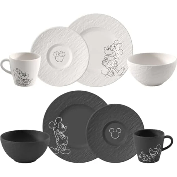 Villeroy & Boch Manufacture Rock - Mickey Mouse Frühstücks-Set 8-teilig – Bild 1