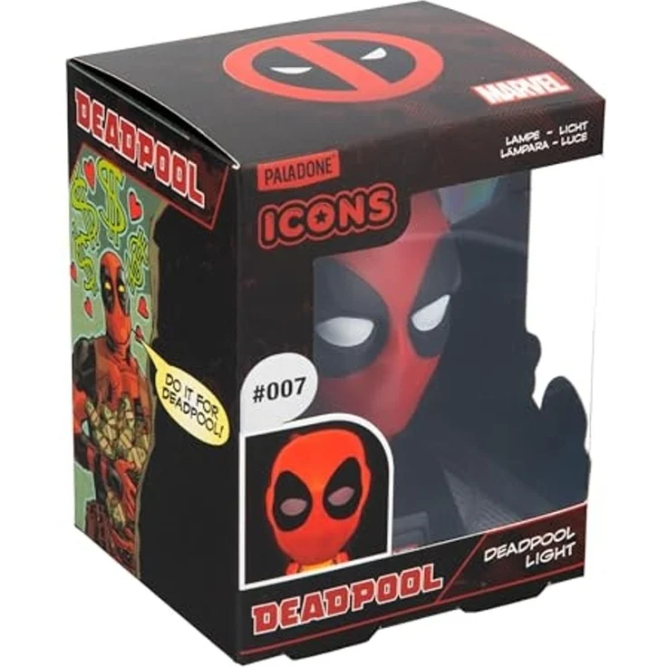 Deadpool Offiziell lizenziertes Disney Marvel 3D-Icon-Licht für Büro, Gaming-Raum, Schlafzimmer, Marvel-Fan-Geschenk-Dekor & Zubehör-Nachtlicht – Bild 6