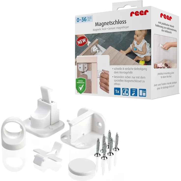 Reer Magnetschloss mit Montagehilfe – Bild 1