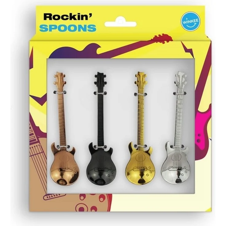 Winkee Kaffeelöffel Gitarre Kaffeelöffel im 4er Set – Bild 2