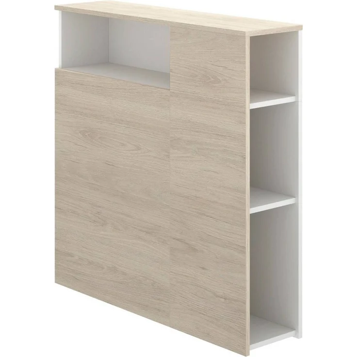 Dmora Kopfteil Haitang, Kopfende, Bettkopfteil, Kopfbrett, 23x99 h96 cm, Weiß und Eiche – Bild 1